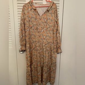 Drop Waist Floral Print Dress